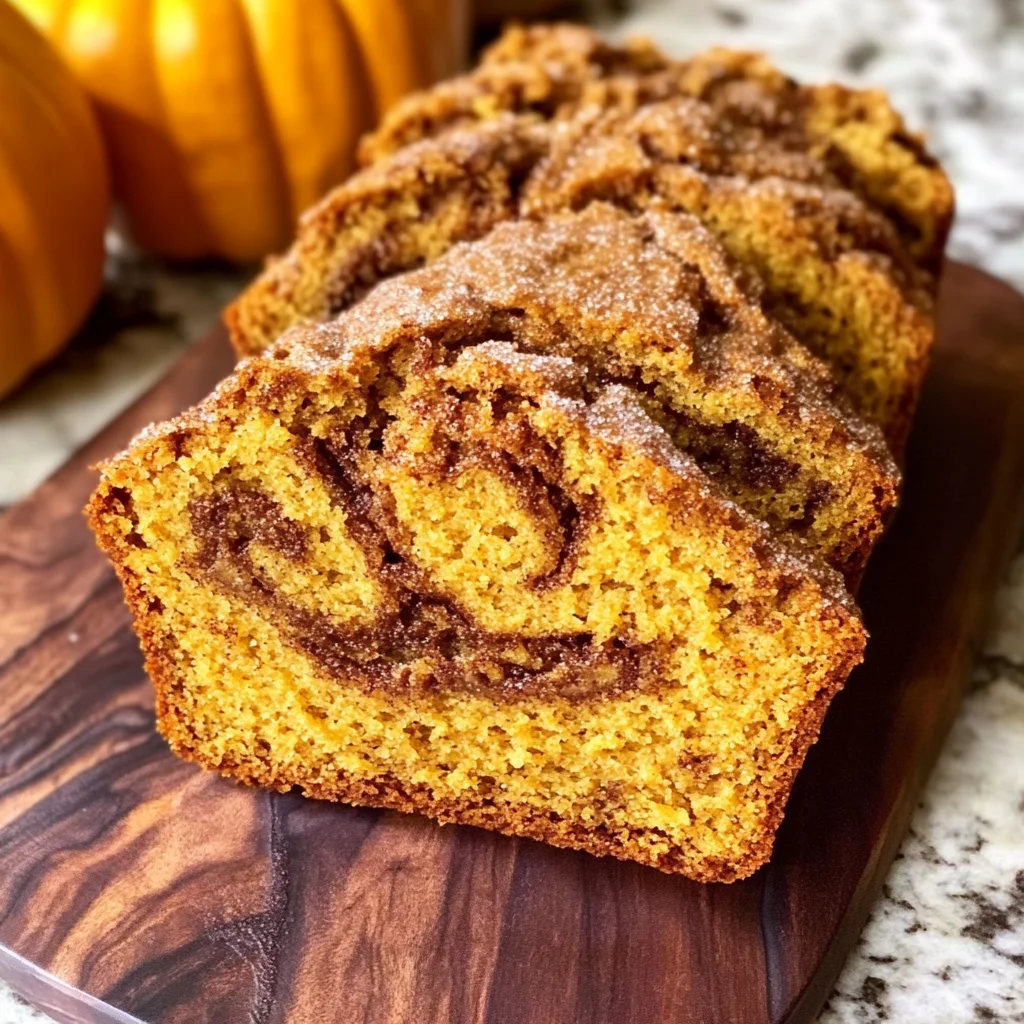 Cinnamon Swirl Pumpkin Bread Mini Loaves