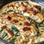 Creamy Tuscan Chicken with Orzo