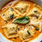 Creamy Tuscan Ravioli Soup