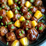 Crockpot Hawaiian Meatballs