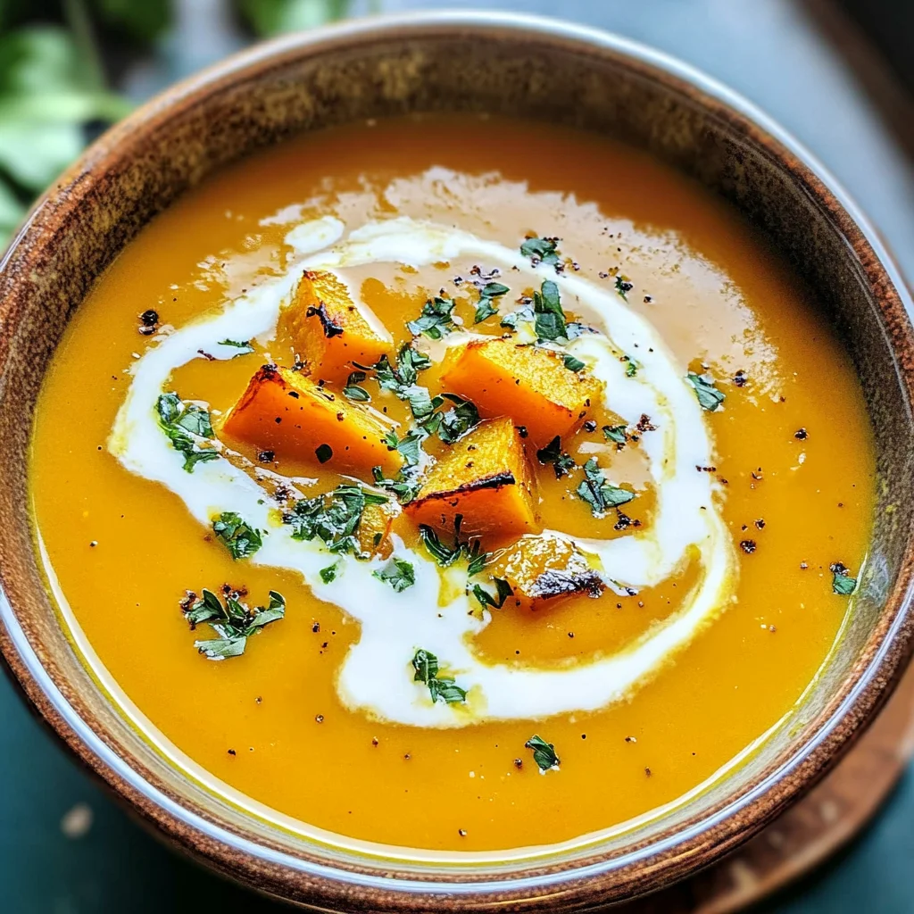Easy Butternut Squash and Sweet Potato Soup