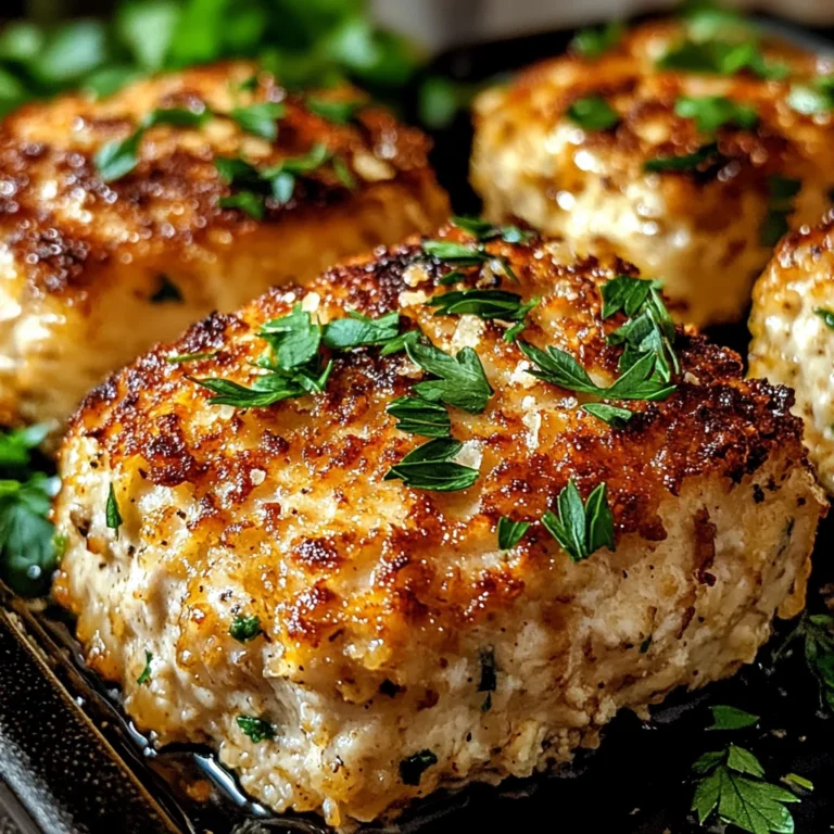 Garlic Parmesan Chicken Meatloaves