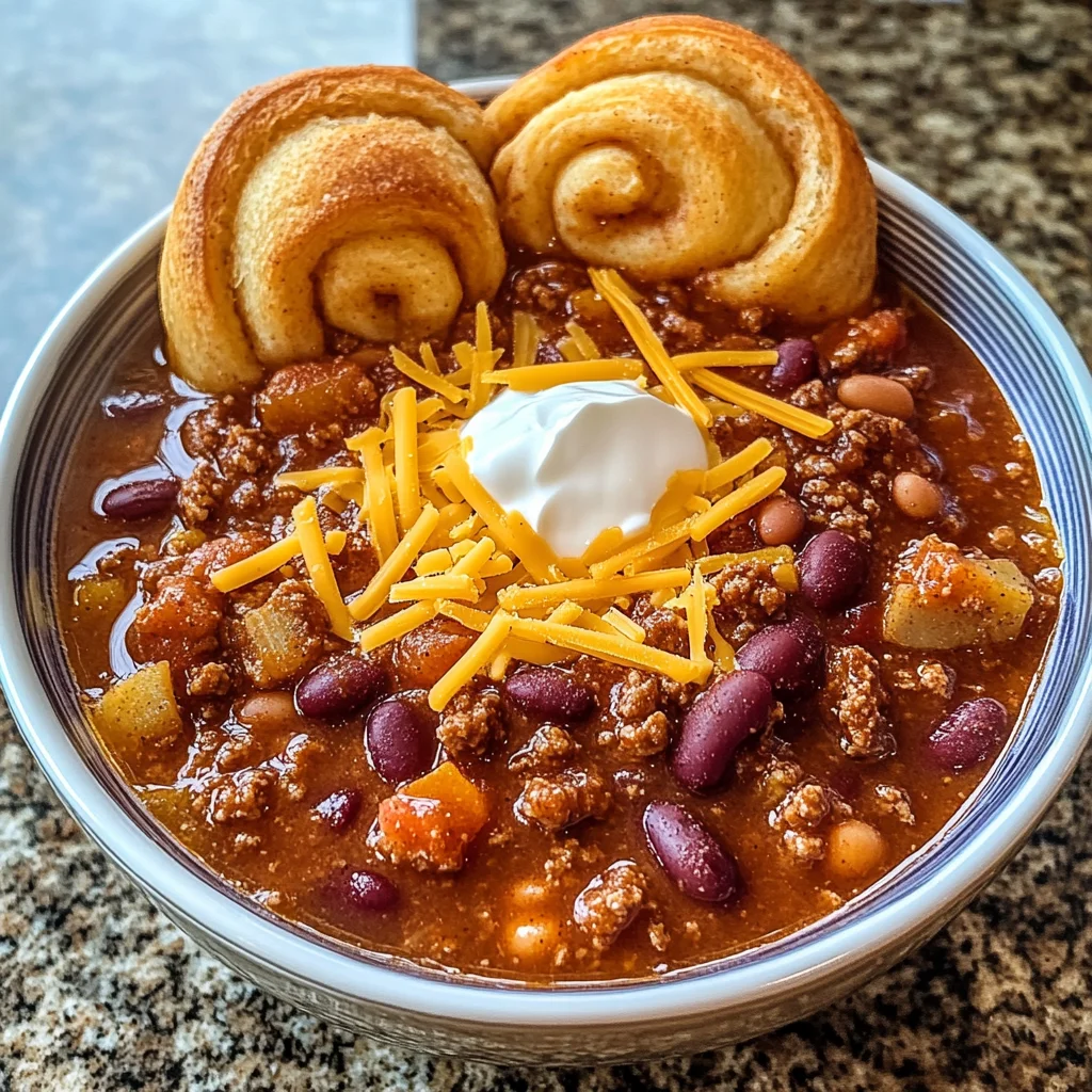 Hillbilly Chili and Cinnamon Rolls
