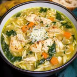 Lemon Chicken Orzo Soup