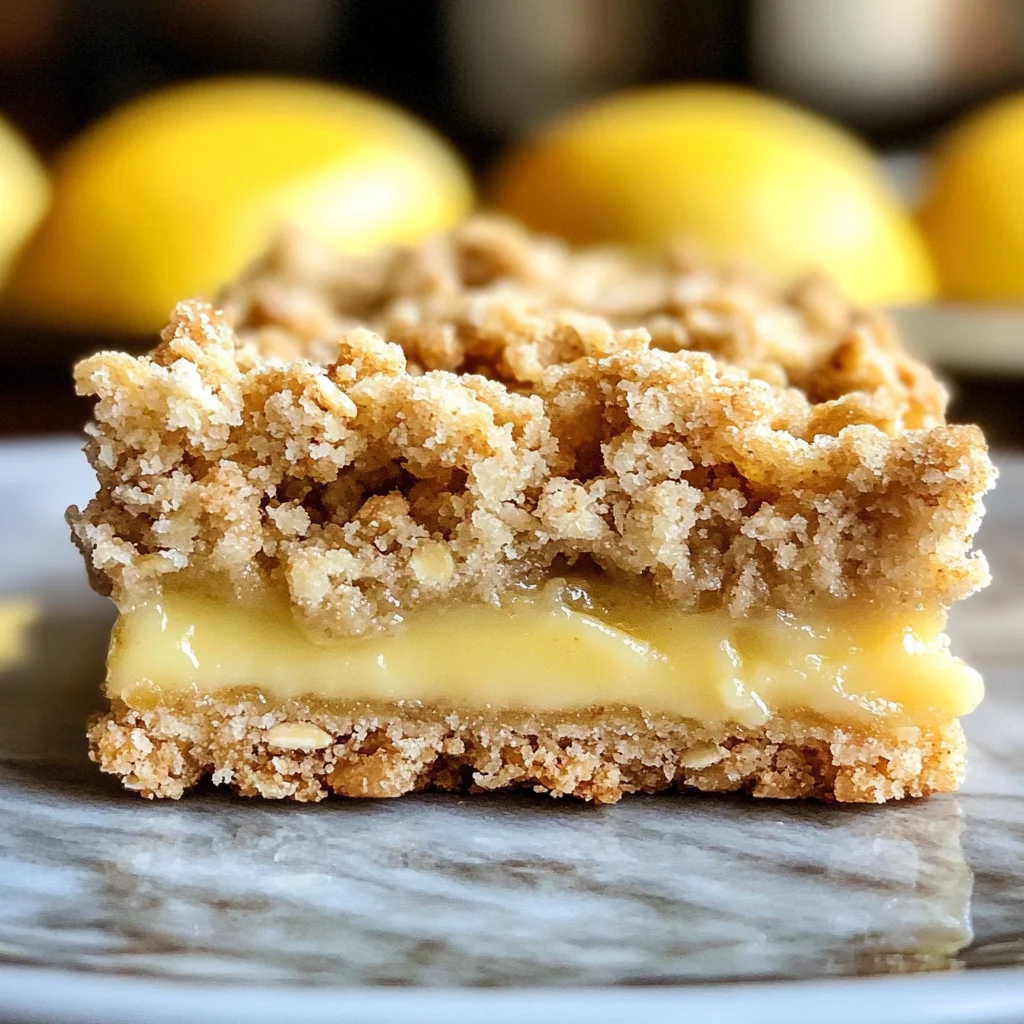 Lemon Oatmeal Crumble Bars