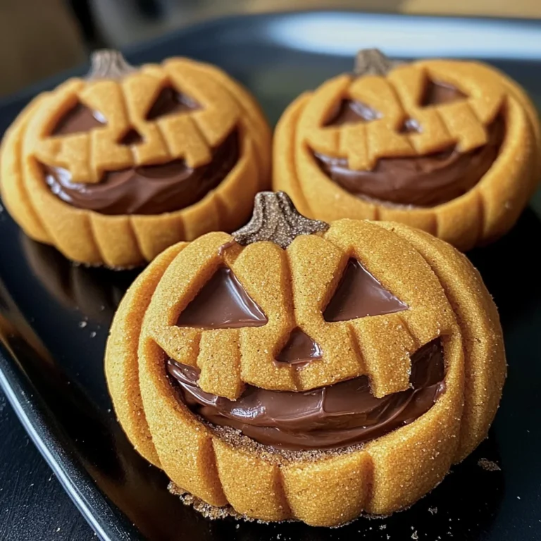 Milk Chocolate Stuffed Jack-O'-Lantern Cookies