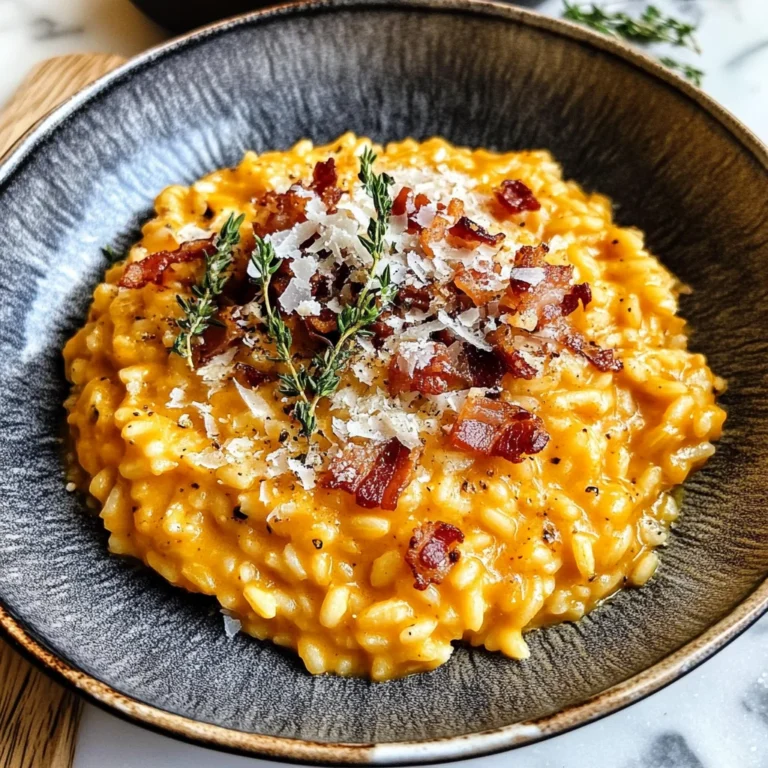 Pumpkin Risotto with Bacon & Parmesan