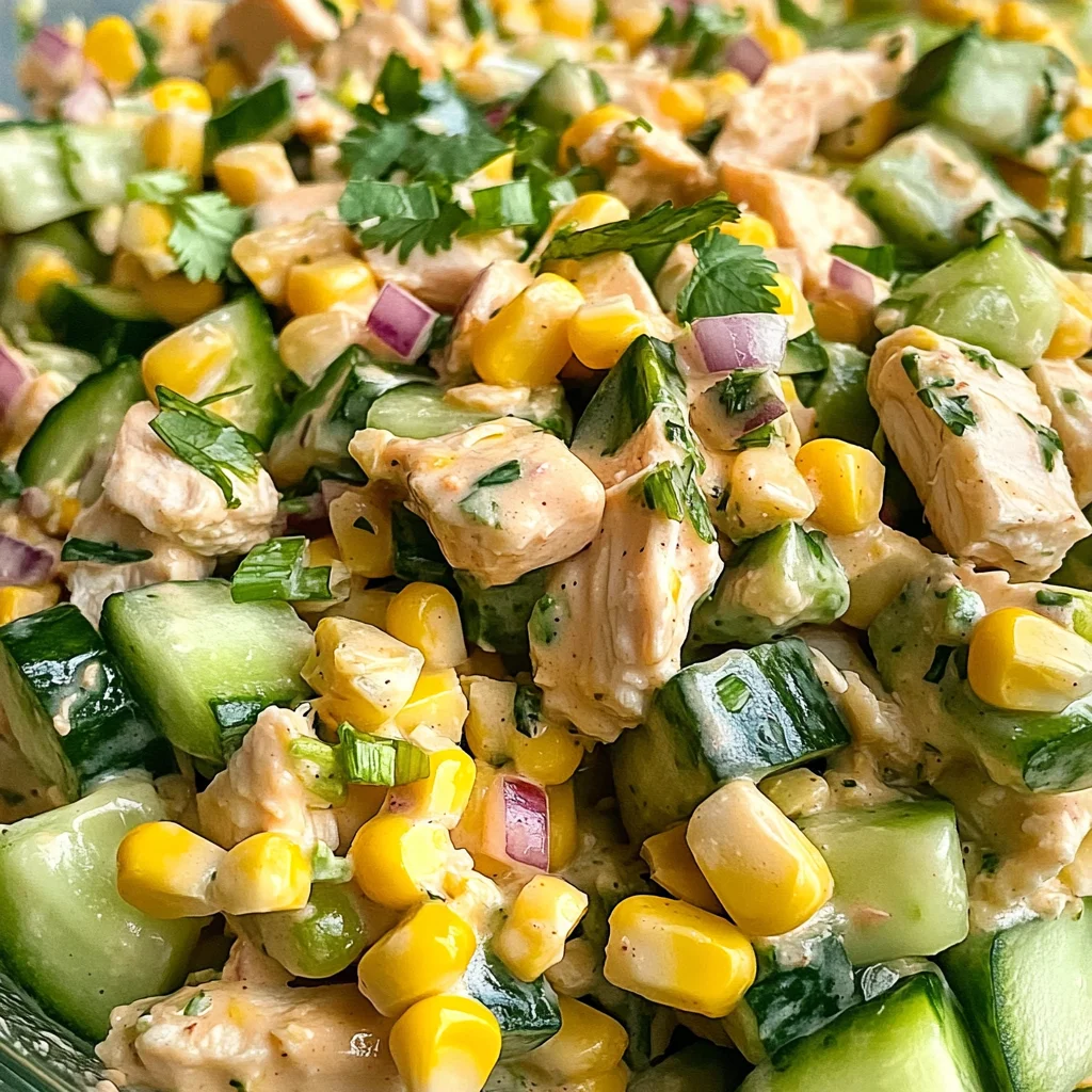 Street Corn Creamy Cucumber Salad