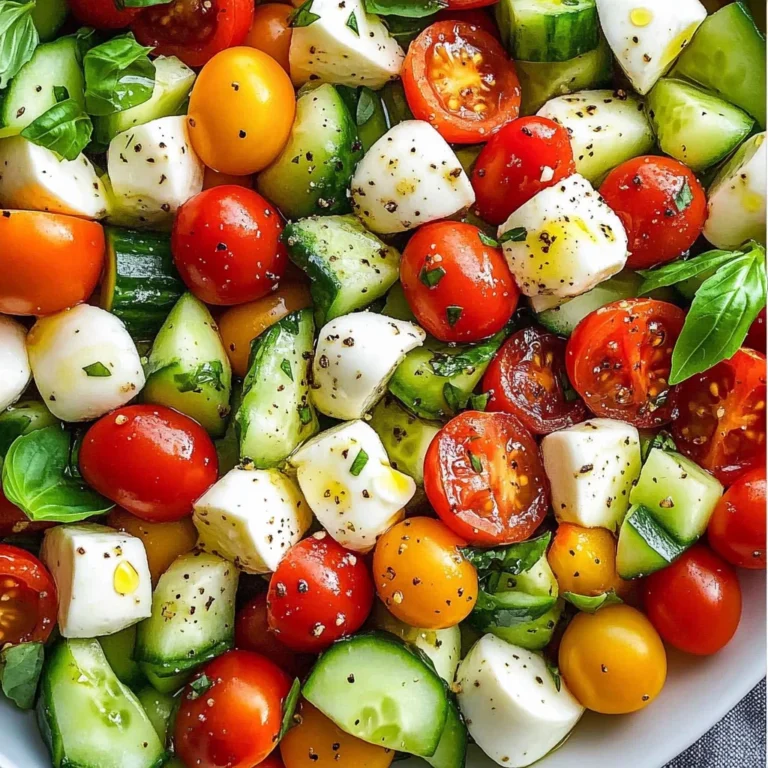 Tomato Cucumber Mozzarella Salad