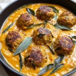 Turkey Meatballs in Pumpkin Sage Sauce