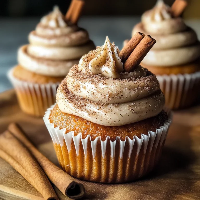 Vanilla Chai Pumpkin Latte Cupcakes with Cinnamon Brown Sugar Frosting
