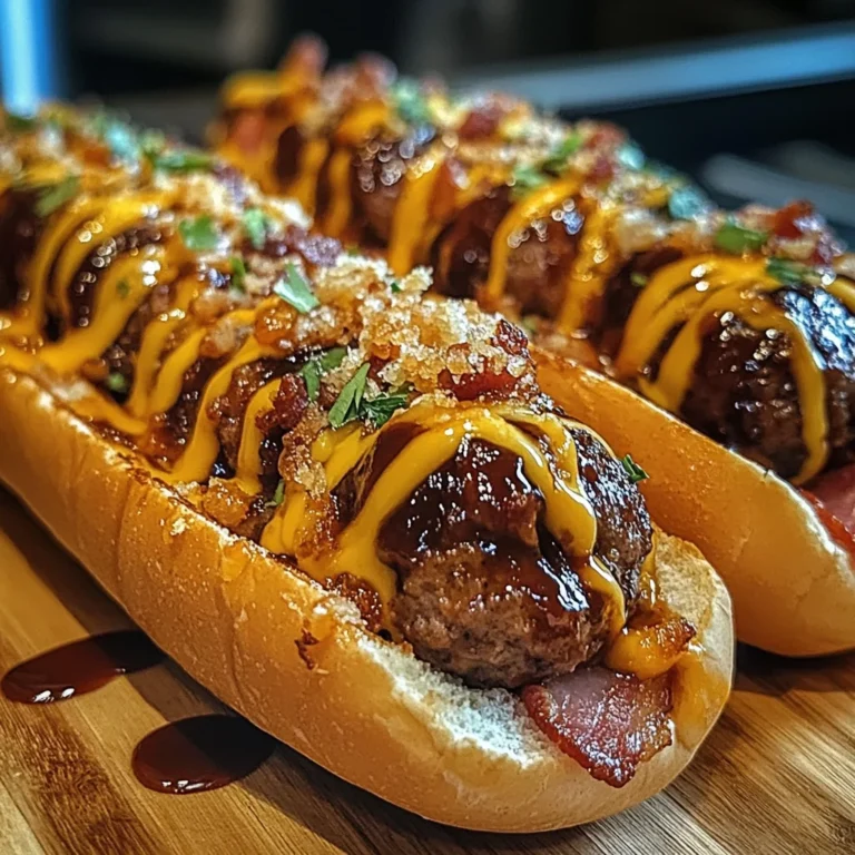 Bourbon BBQ Turkey Bacon Cheeseburger Meatball Subs Ready in 30 Minutes