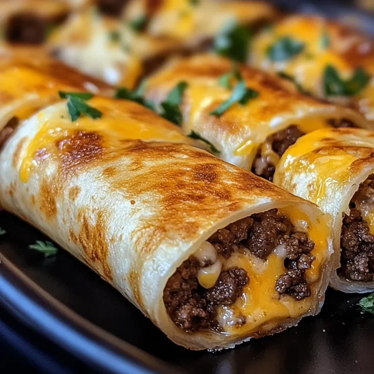 Cheesy Garlic Beef Roll-Ups