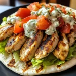 Chicken Pita Gyros with Tzatziki