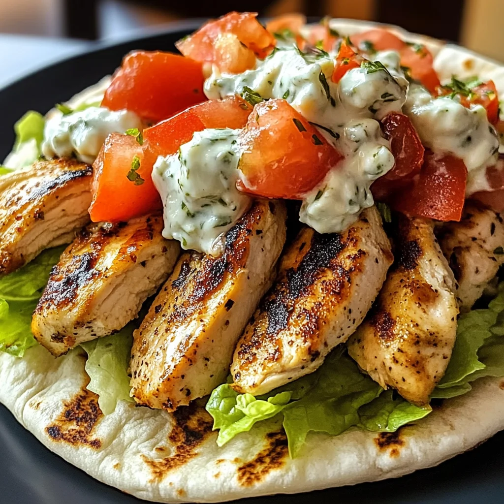 Chicken Pita Gyros with Tzatziki
