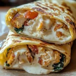 Creamy Chicken Spinach Wraps