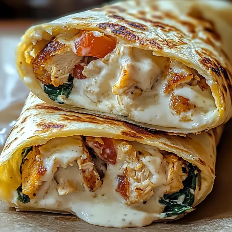 Creamy Chicken Spinach Wraps