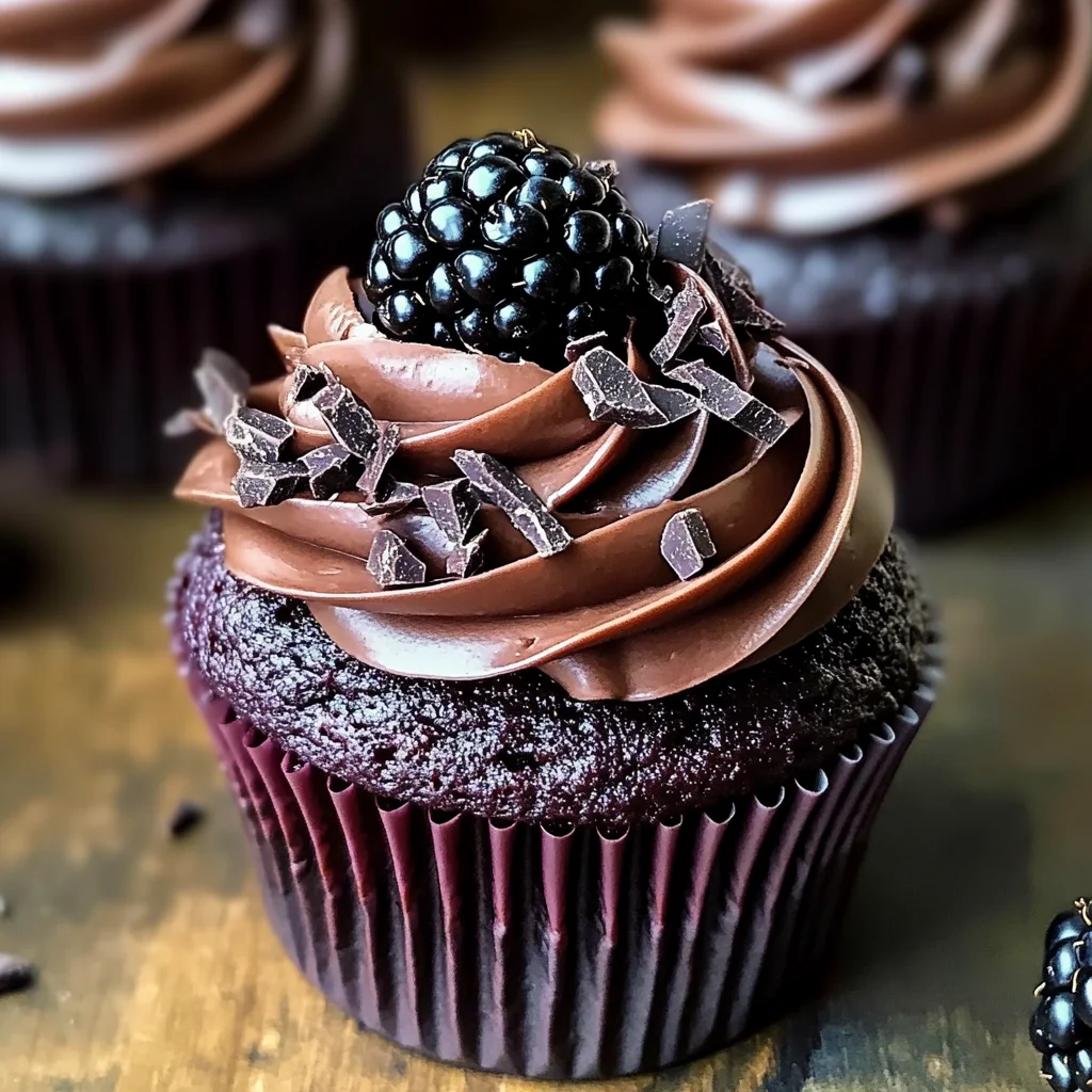 Dark Chocolate Blackberry Cupcakes: Indulge in a Decadent Dessert Delight