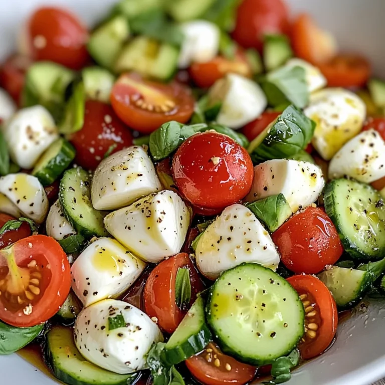 Easy Cucumber Mozzarella Salad