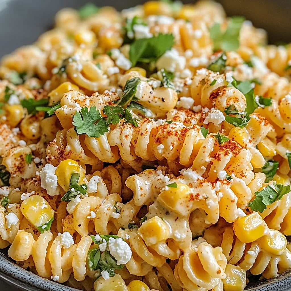 Easy Mexican Street Corn Pasta Salad