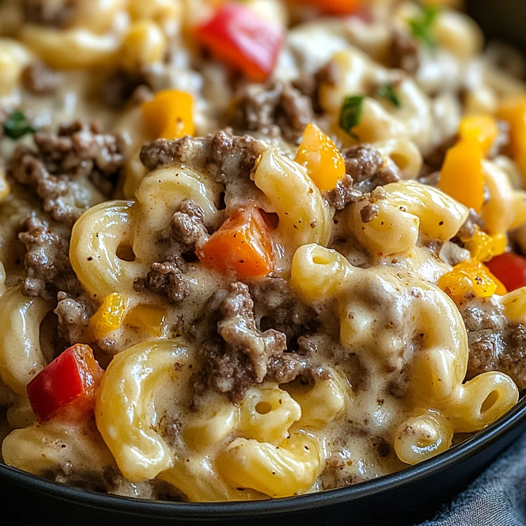 High-Protein Creamy Philly Cheesesteak Mac & Cheese