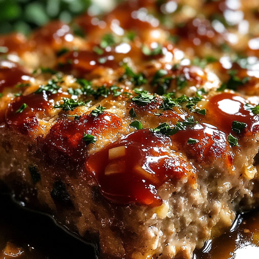Melt-in-Your-Mouth Garlic Parmesan Chicken Meatloaf