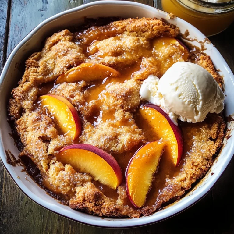 Old School Easy Brown Sugar Peach Cobbler