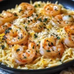 One Pan Parmesan Orzo with Shrimp