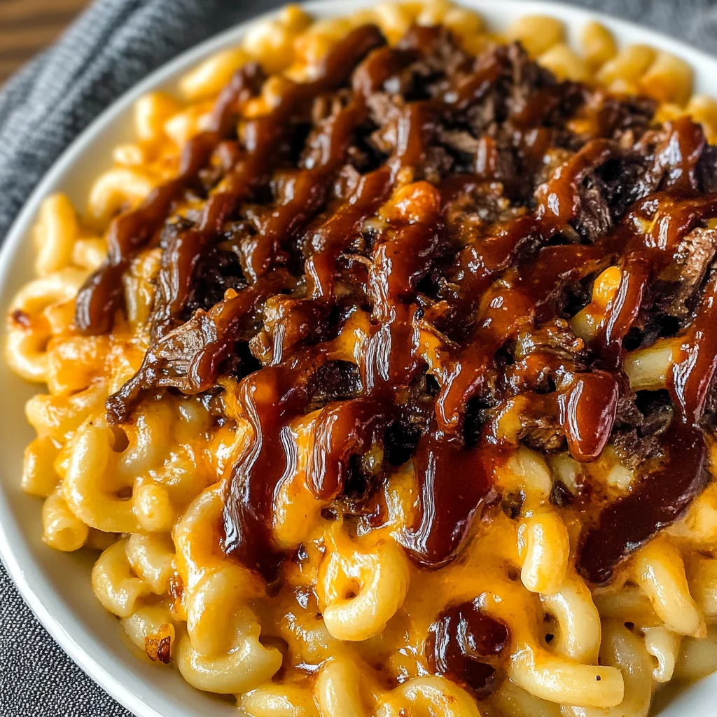 Pulled beef Mac and Cheese