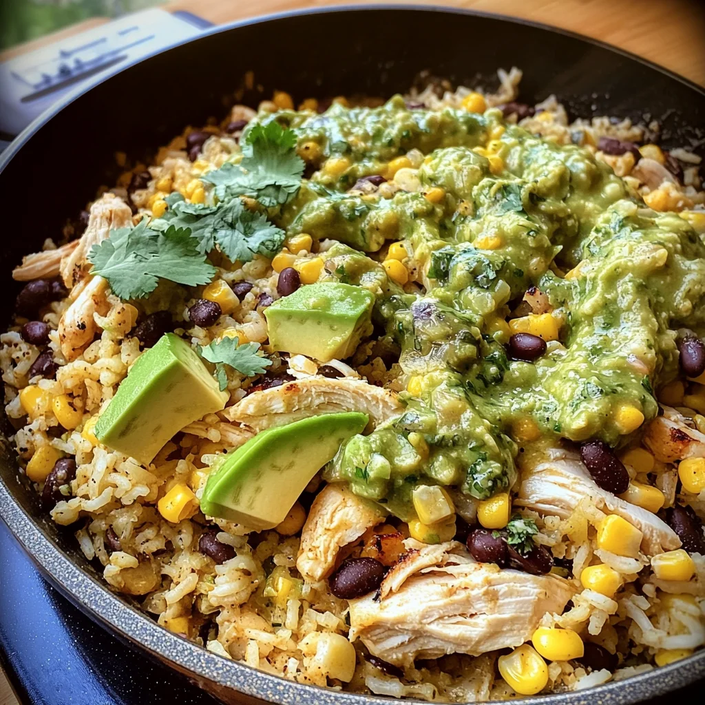 Salsa Verde Chicken & Rice Skillet