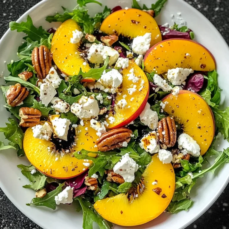 Simple Peach Feta Salad