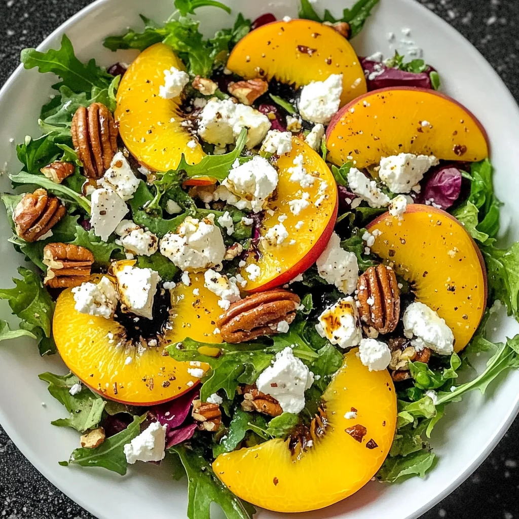Simple Peach Feta Salad
