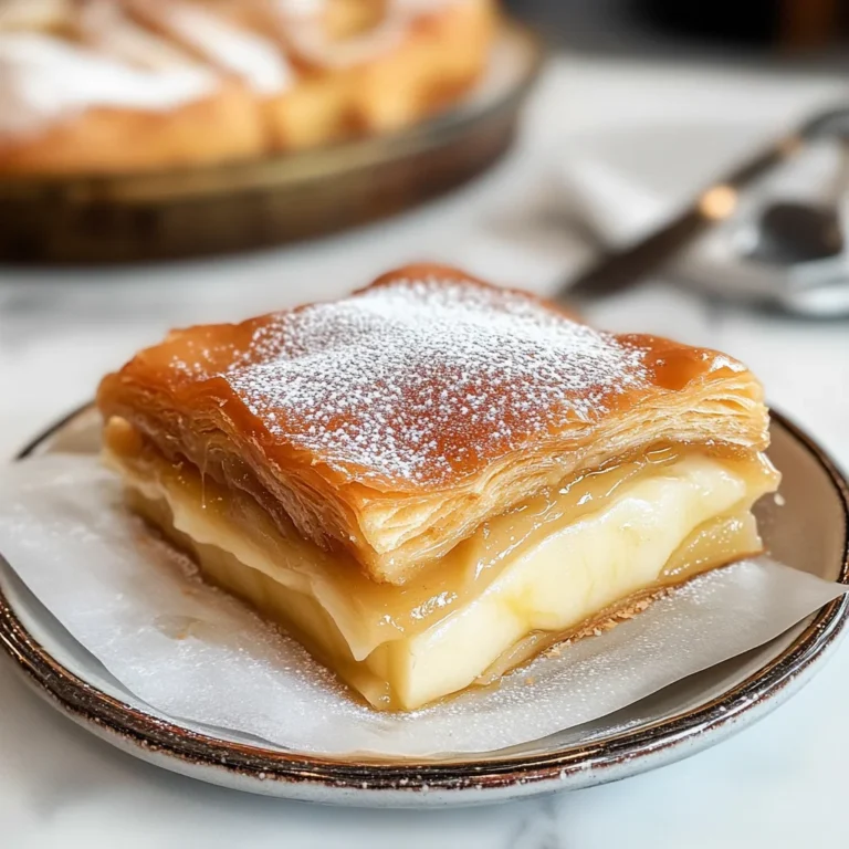 Apple Mille Feuille with Vanilla Custard (gluten-free)