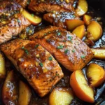 Bourbon Peach Roasted Salmon