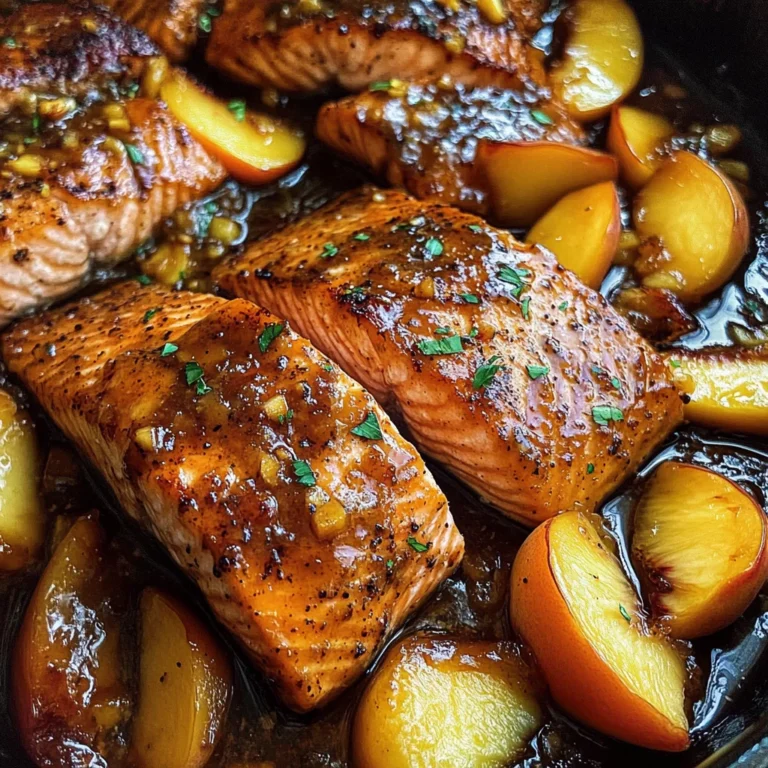 Bourbon Peach Roasted Salmon