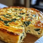 Cottage Cheese and Spinach Crustless Quiche