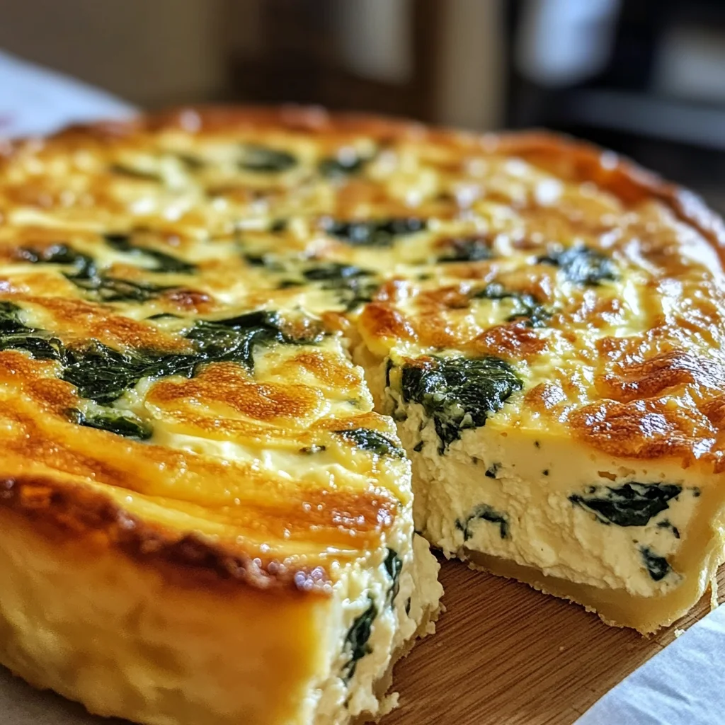Cottage Cheese and Spinach Crustless Quiche