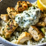 Easy Chicken Tzatziki Rice Bake