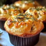 Easy Garlic Rosemary Focaccia Muffins