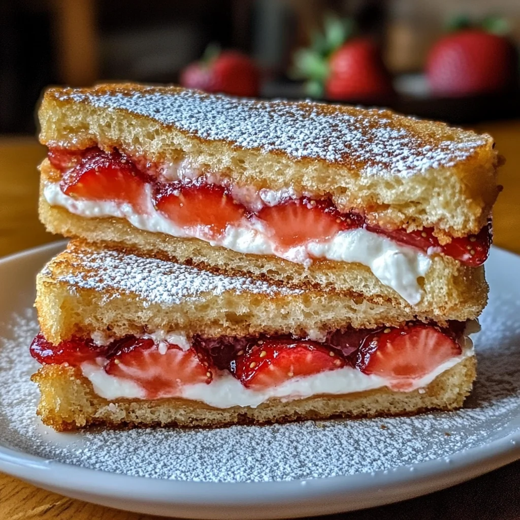 Fried Strawberry Cheesecake Sandwiches