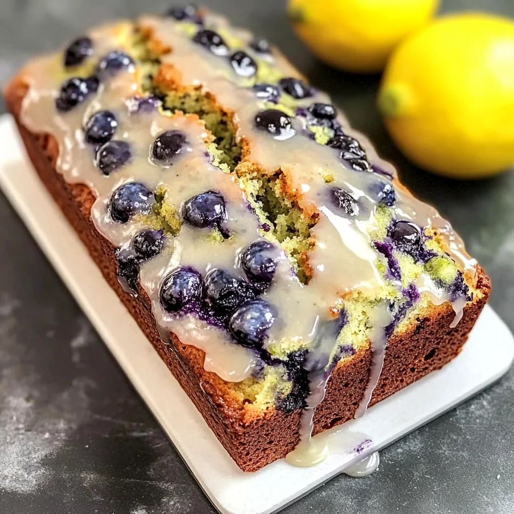 Moist Blueberry Zucchini Bread with a Lemon Glaze - Alrightwithme