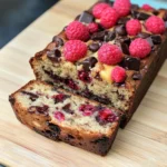 Raspberry Dark Chocolate Banana Bread