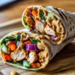 Thai Peanut Chicken Wraps