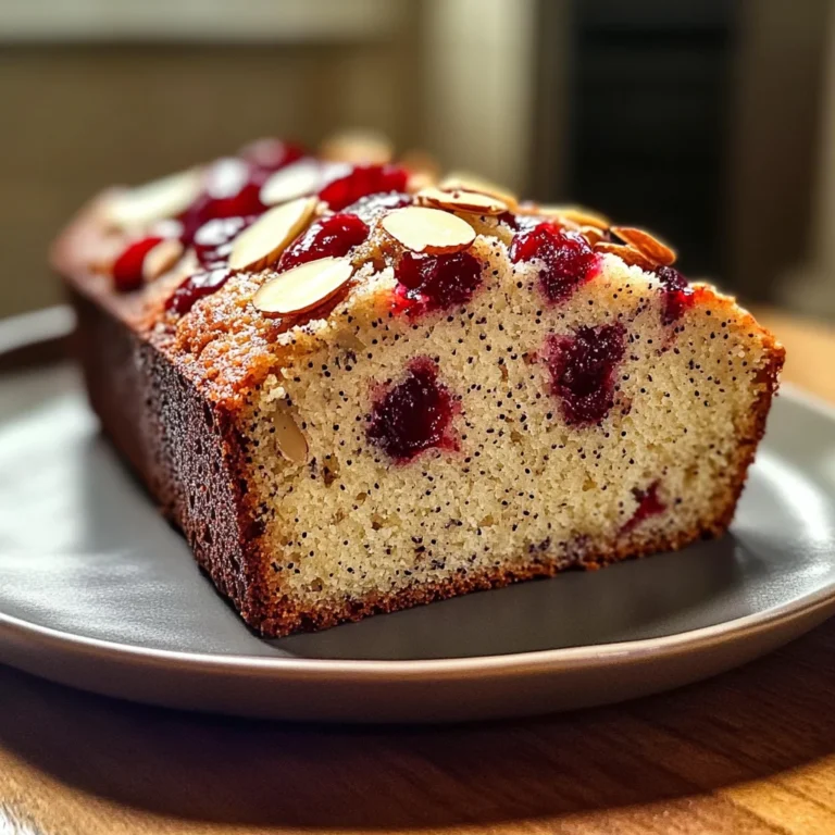 Cherry Almond Poppyseed Quick Bread That's Easy and Irresistible