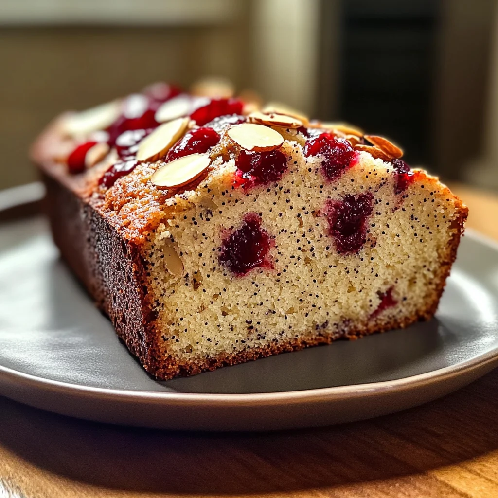 Cherry Almond Poppyseed Quick Bread That's Easy and Irresistible