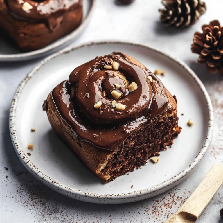 Irresistible Chocolate Cinnamon Rolls with Hazelnut Icing