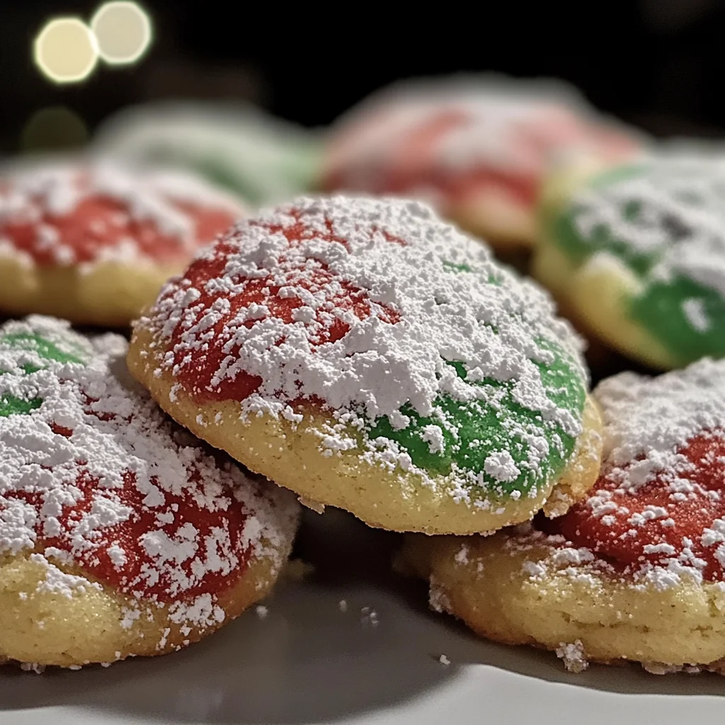 Colorful Christmas Crinkle Cookies That Melt in Your Mouth
