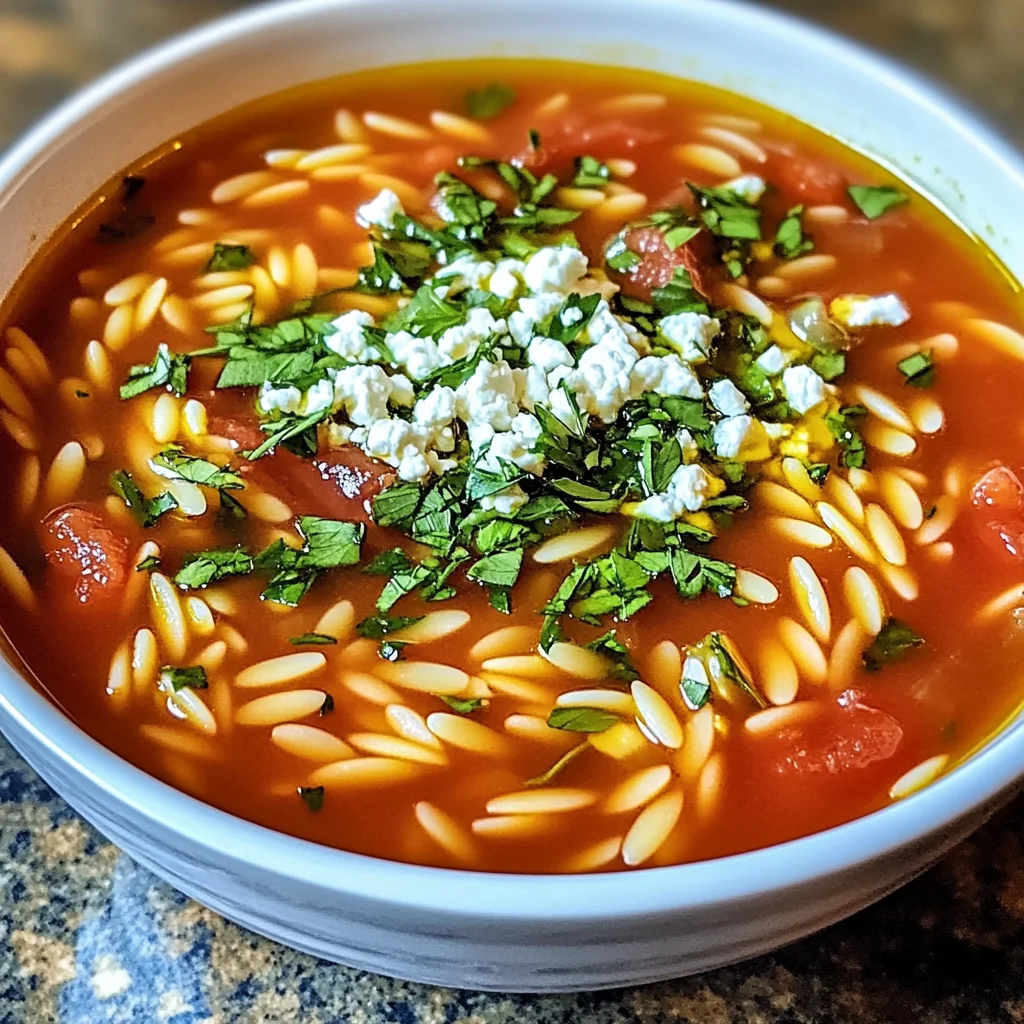 Comforting Greek Tomato & Orzo Soup That's Ready in 30 Minutes