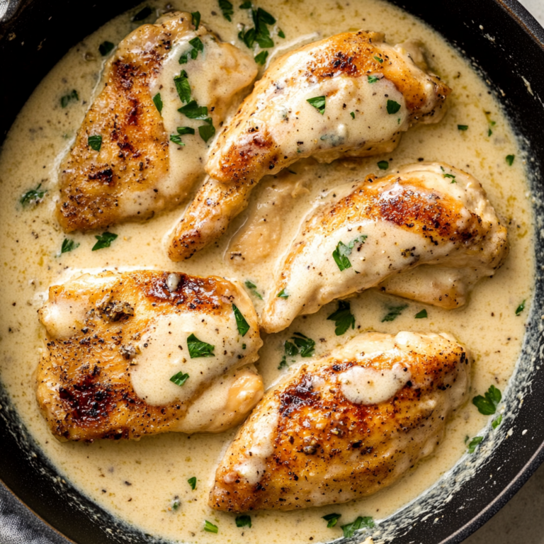 Irresistible Creamy Garlic Chicken in One Skillet!