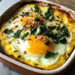 Creamy Corn Polenta With Baked Eggs for a Cozy Dinner